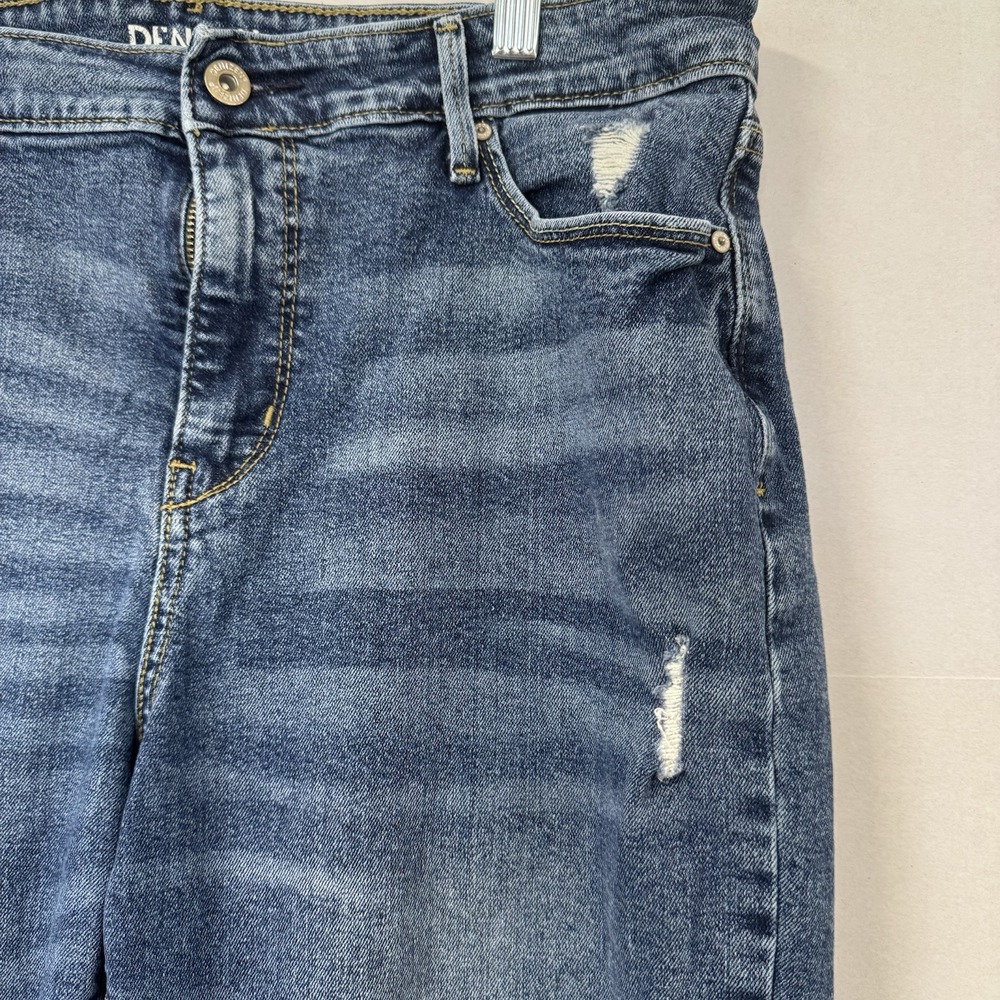 Levi Denizen Highrise Slim Ankle Distressed 14 Waist 32 Length 24 11"rise - Picture 4 of 7